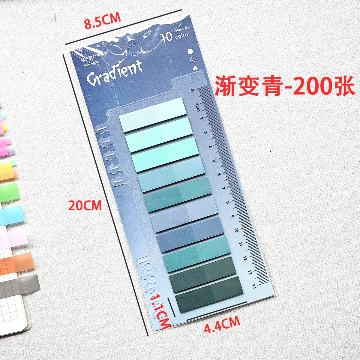 200Sheets Transparent Colorful Index Creative Memo Pads Office School Stationery Self-Adhesive Stickers Sticky Note Pads