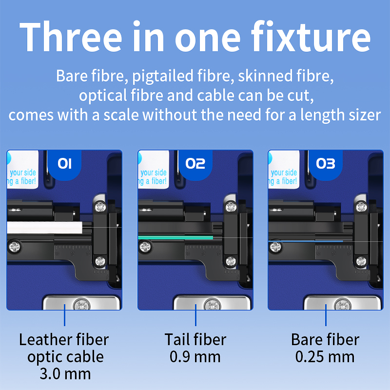 Economy FC-6S Fiber Cleaver Optical Fiber Cold Connection use Fiber Optic Cable Cutting Knife FTTH Cutter Tool 16 Sided Blade