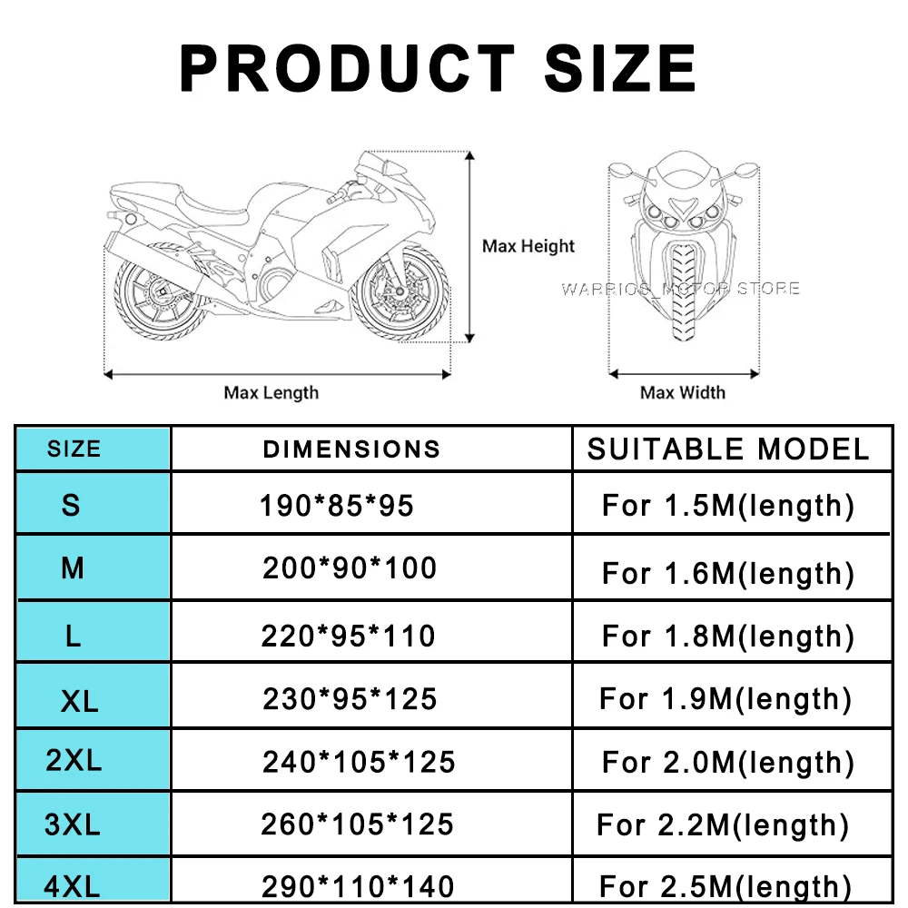 Cubierta impermeable para motocicleta Kawasaki VERSYS Versys, protección UV, a prueba de polvo, a prueba de nieve, para exteriores, lluvia