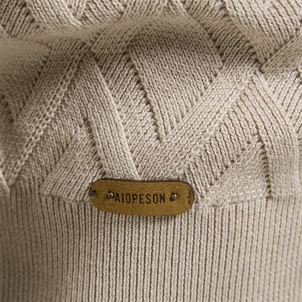 AIOPESON Argyle Grundlegende Männer Pullover Einfarbig Oansatz langarm Gestrickte Männliche Pullover Winter Mode Neue Warme Pullover für Männer
