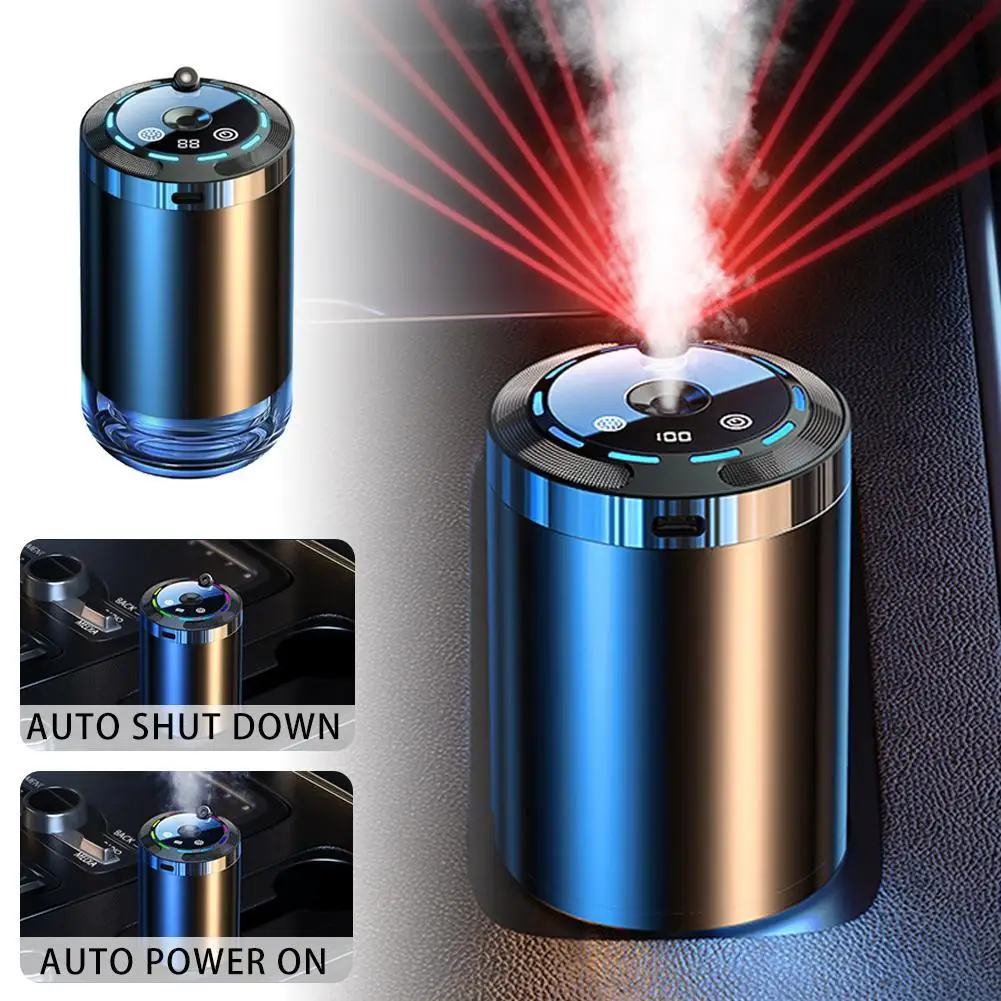 Smart Car Air Freshener, Rechargeable Car Aroma Diffuser, 5 Levels Of Adjustable Intelligent Car Diffuser