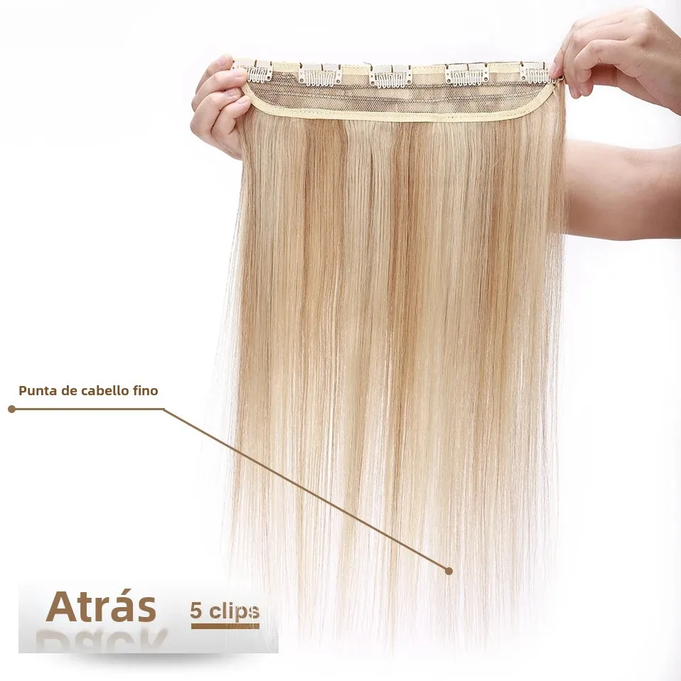 S-noilite 40-60g 8 "-24" Clip en extensiones de cabello cabello humano extensión Natural Clip de cabello 1 pieza 3/4 Clip de cabeza completa en cabello Natural