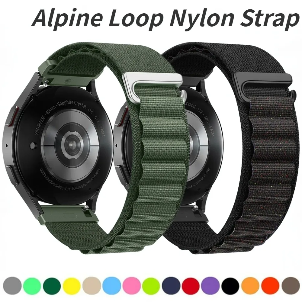 22mm 20mm Alpine Loop Band for Samsung Galaxy Watch 7/6/5/4/3 Nylon Strap for Huawei Watch 5/GT6/GT5/GT4 3 Pro/Amazfit GTR 4/GTS