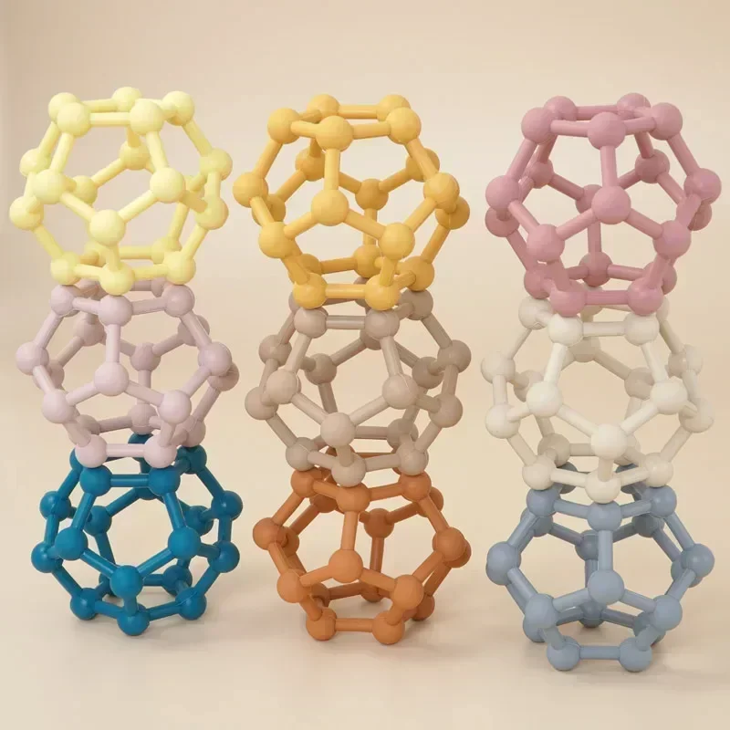 WOLIFE 1PC 아기 실리콘 Teether 유아 Molar 장난감 다채로운 실리콘 씹는 Teether 공 아기 BAP 무료 선물을 청소하기 쉬운
