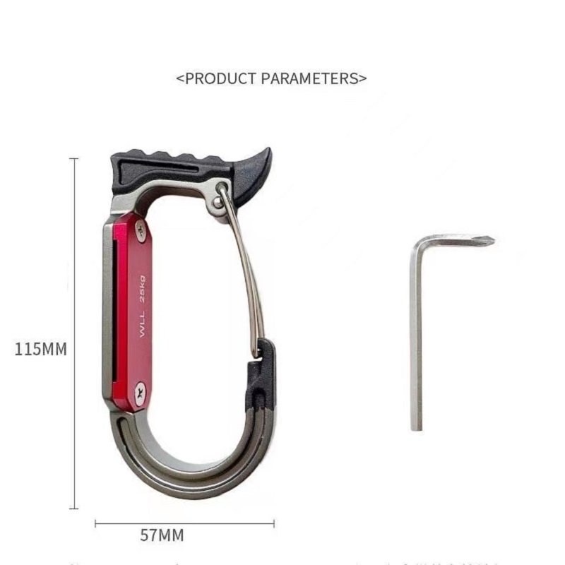 Arnés de escalada en roca al aire libre, accesorios, herramienta de montañismo, mosquetón Quickdraw, equipo de rescate de trabajo de gran altitud