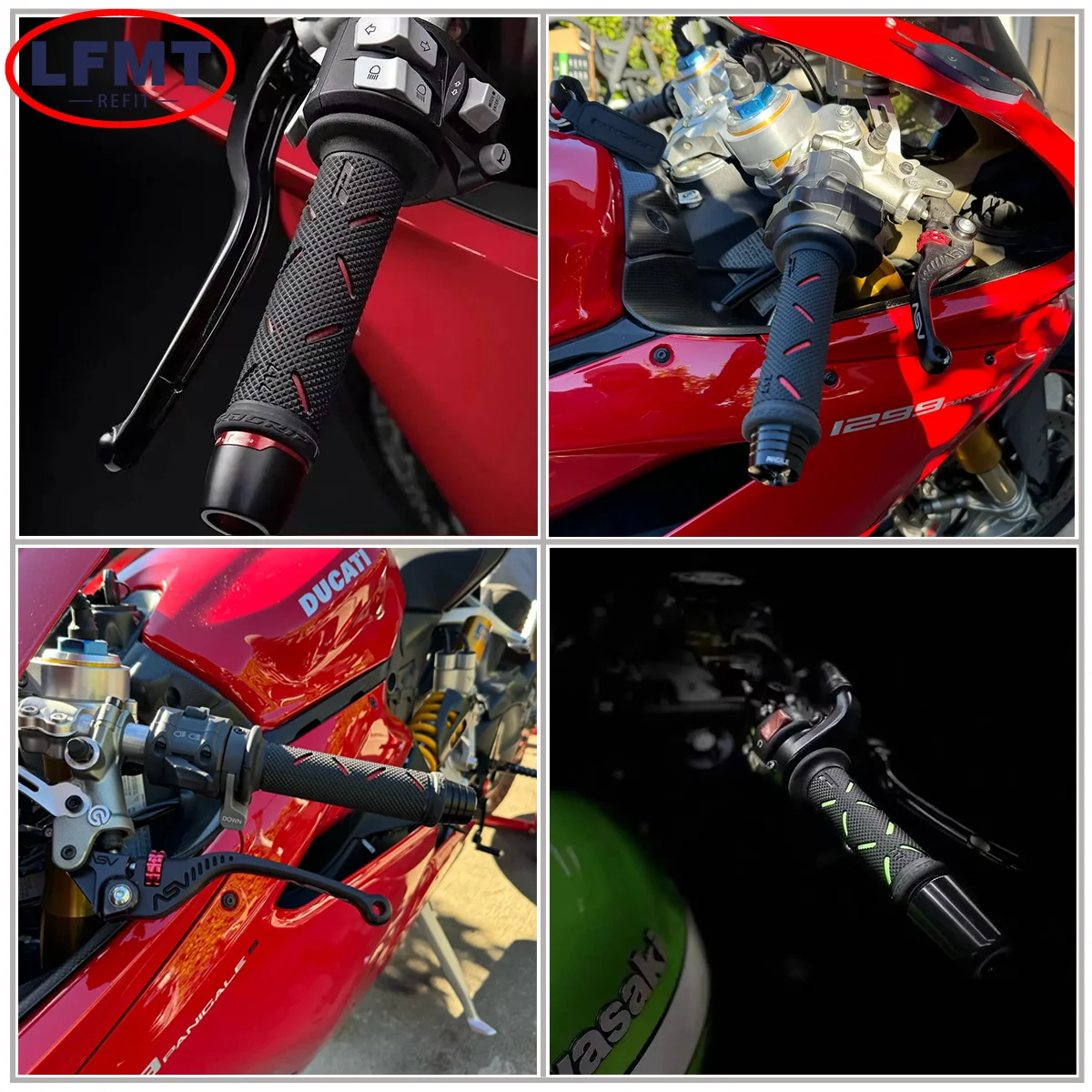 22MM Universele Motorstuur Motor Grips Rubber Modificatie Accessoires Moto Handvatten Voor Honda Suzuki Ducati Benelli