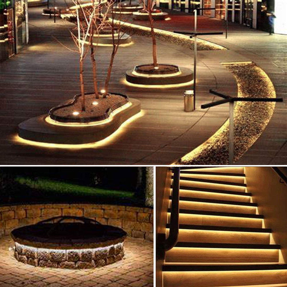 Tira de luz LED Solar para exteriores, iluminación impermeable IP65 de 5M, adecuada para decoración de patio
