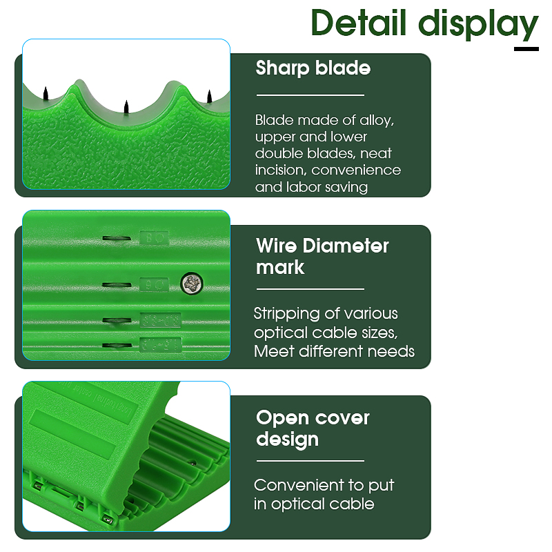 AUA-09 Fiber Optic Longitudinal Bundle Tube Stripper 1.5-11mm Slitter Single-core/Ribbon-shaped Cable Center Pipe Stripping Tool