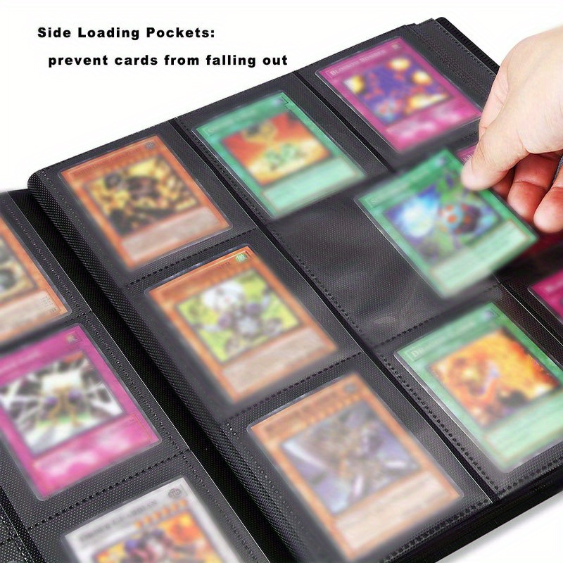 Premium-Sammelkartenordner aus Polypropylen mit 9 Fächern, 360-Kartenkapazität, seitlich geladene Taschen, elastisches, langlebiges Sammleralbum