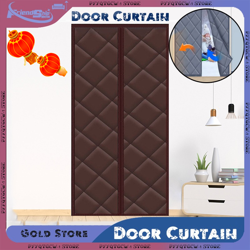 Isolierung Tür Vorhang Verdickt Lange Magnetische Streifen Winter Warme Baumwolle Wärmedämmung Partition Vorhang Hause Liefert