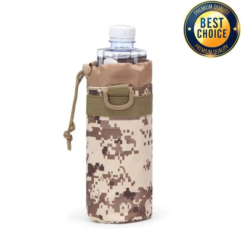 Jacht Waterfleszakje Outdoor Molle Ketelzakje Houder Kamperen Wandelen Fietsen Flessentas Trekkoord Multifunctionele fles P