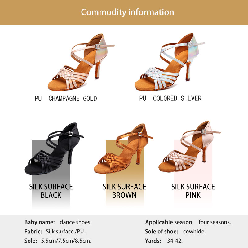 Heißer Latin Dance Schuhe Frau Weichen Boden Mädchen Salsa Ballsaal Schuhe Damen Professionelle Tanzen Schuhe 5,5/7,5 CM/8,5 CM High Heels