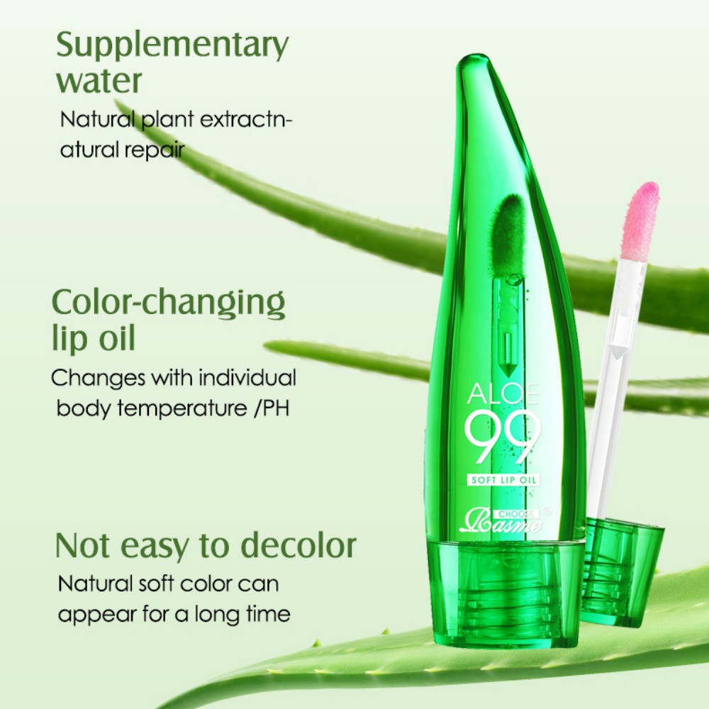 99% Aloe Vera Temperature - changing Lip Balm, Anti - dryness, Long - lasting Moisturizing, Transparent Liquid Lip Care Product
