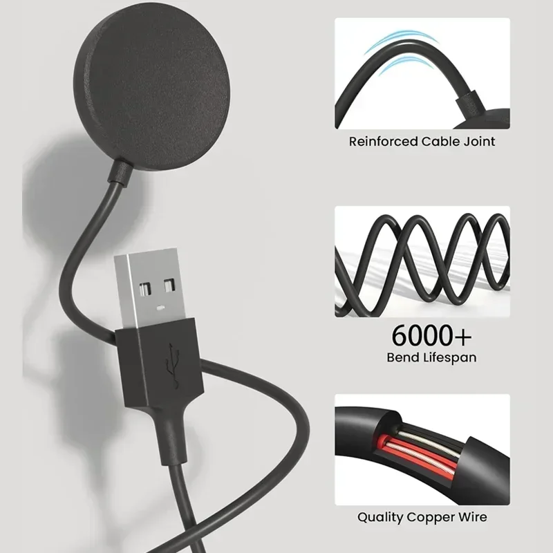 Magnetische Uhr Drahtlose Ladegerät Tragbare USB Kabel Schnelle Lade Dock Station Für Samsung Galaxy Uhr 3, 4, 5, 6, 7, 8, aktive 2