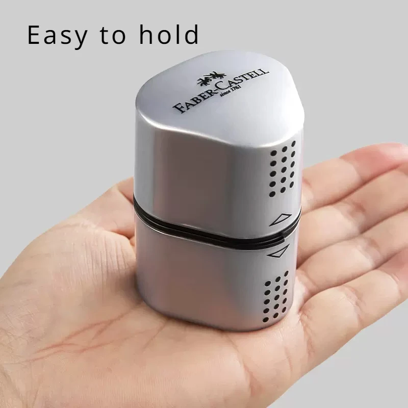 ファーバーカステル グリップ トリオ 3-in-1 アーティスト鉛筆削り、色鉛筆、ジャンボ鉛筆、グラファイト鉛筆用手動手持ち鉛筆削り