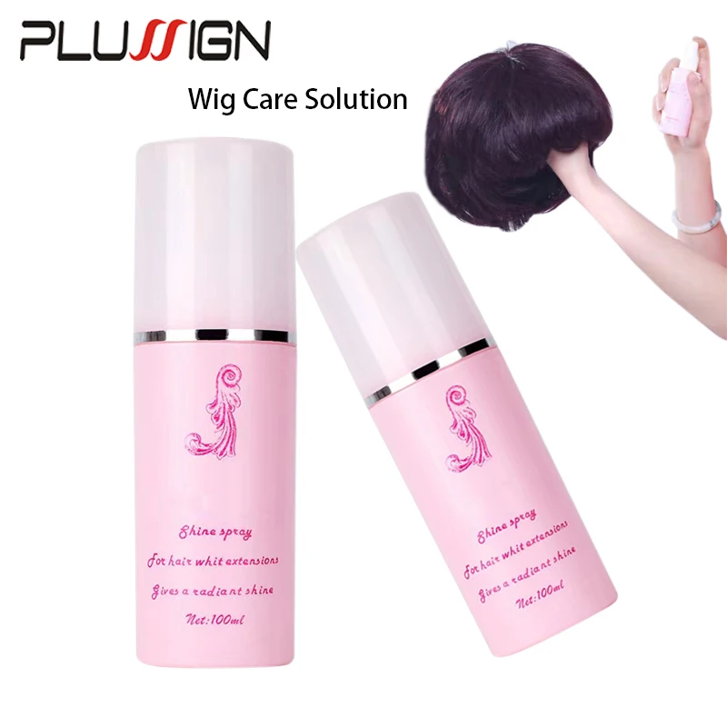 Plussign-solución para el cuidado de peluca superior, 100Ml, Spray Anti Frizz, protección del cabello para cabello humano sintético, acondicionador, aceite liso para pelucas