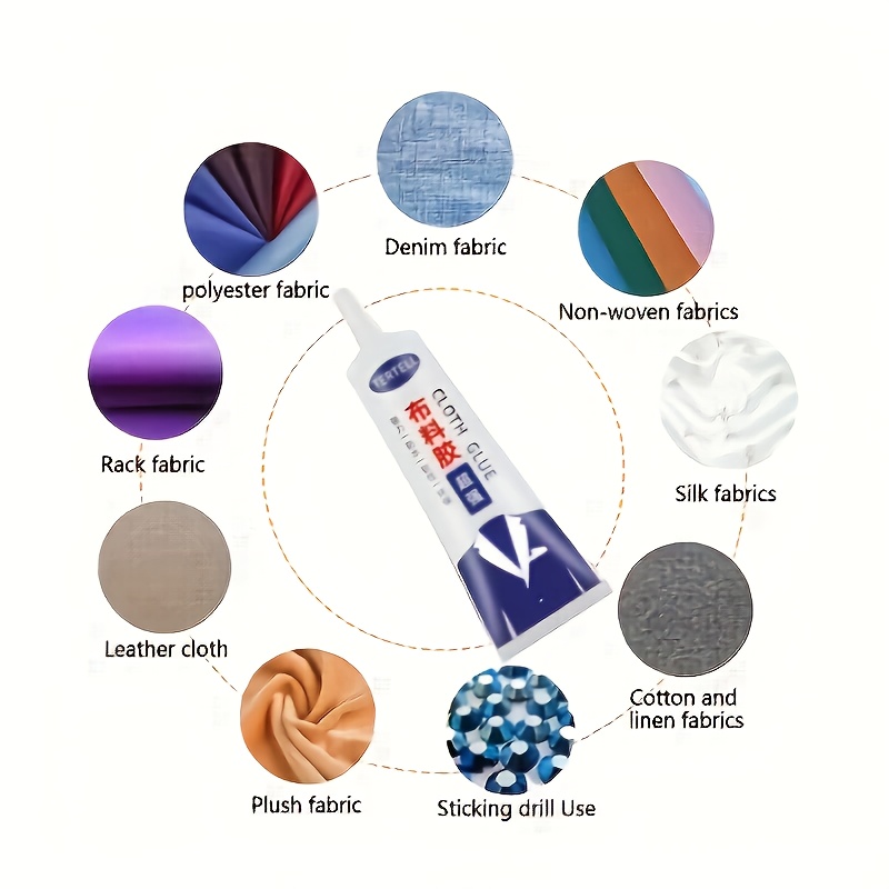 50ml High-Quality Fast Drying Fabric Glue Waterproof Sewing Strong Adhesive Suitable For Denim Synthetic Leather And Materials