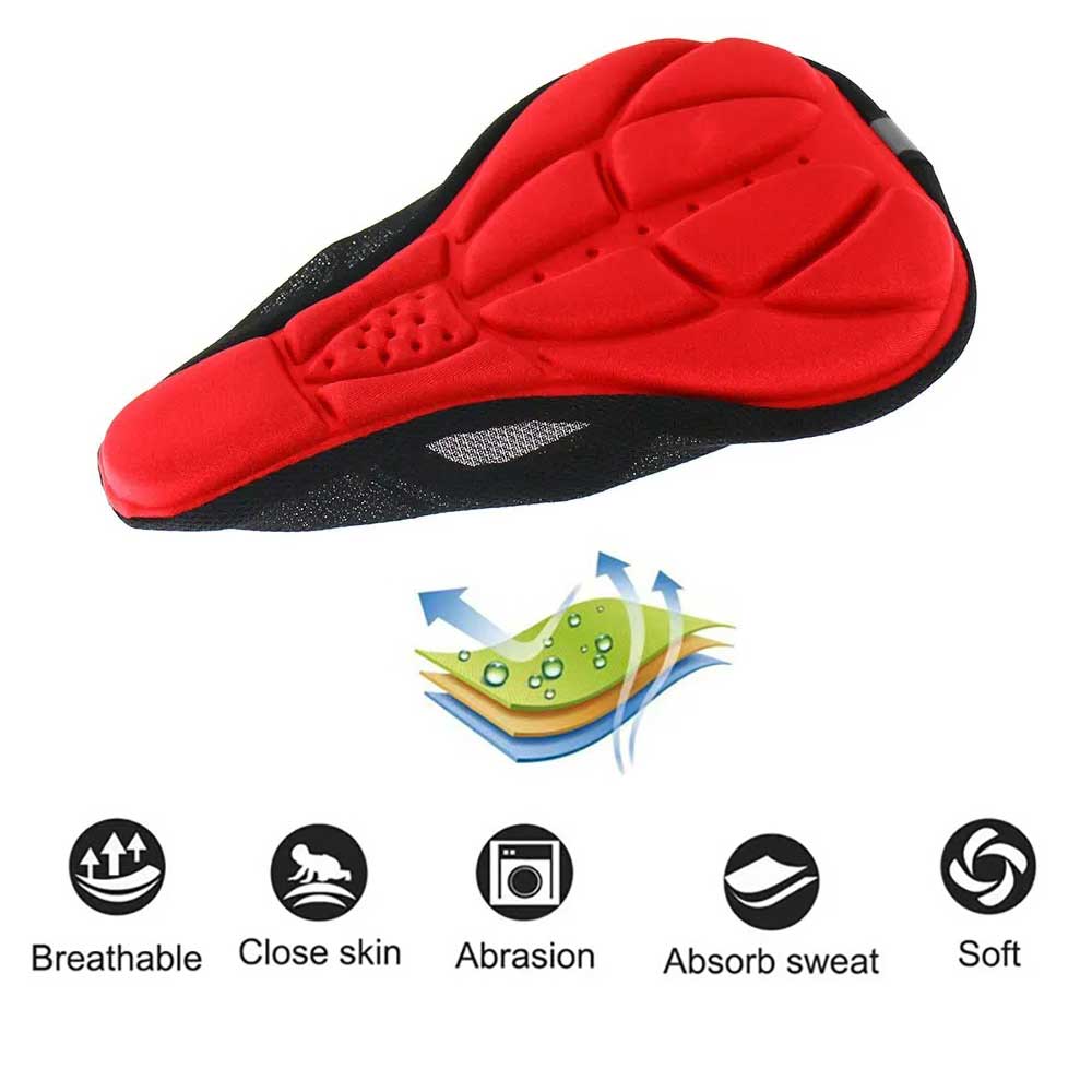 Fodera per cuscino morbida per sella della bicicletta cuscino per sedile della bici addensato comoda fodera per sella cuscino per bicicletta per bici MTB