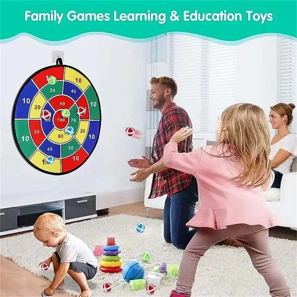 Placa dura grande para niños, pelota adhesiva de juguete, bola adhesiva, dardo interior, placa objetivo, bola con ventosa para padres e hijos al aire libre