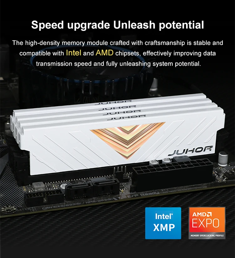 JUHOR Memoria Ram DDR4 8G 16G 32G 2666 3200MHz Udimm Dimm Memoria de escritorio