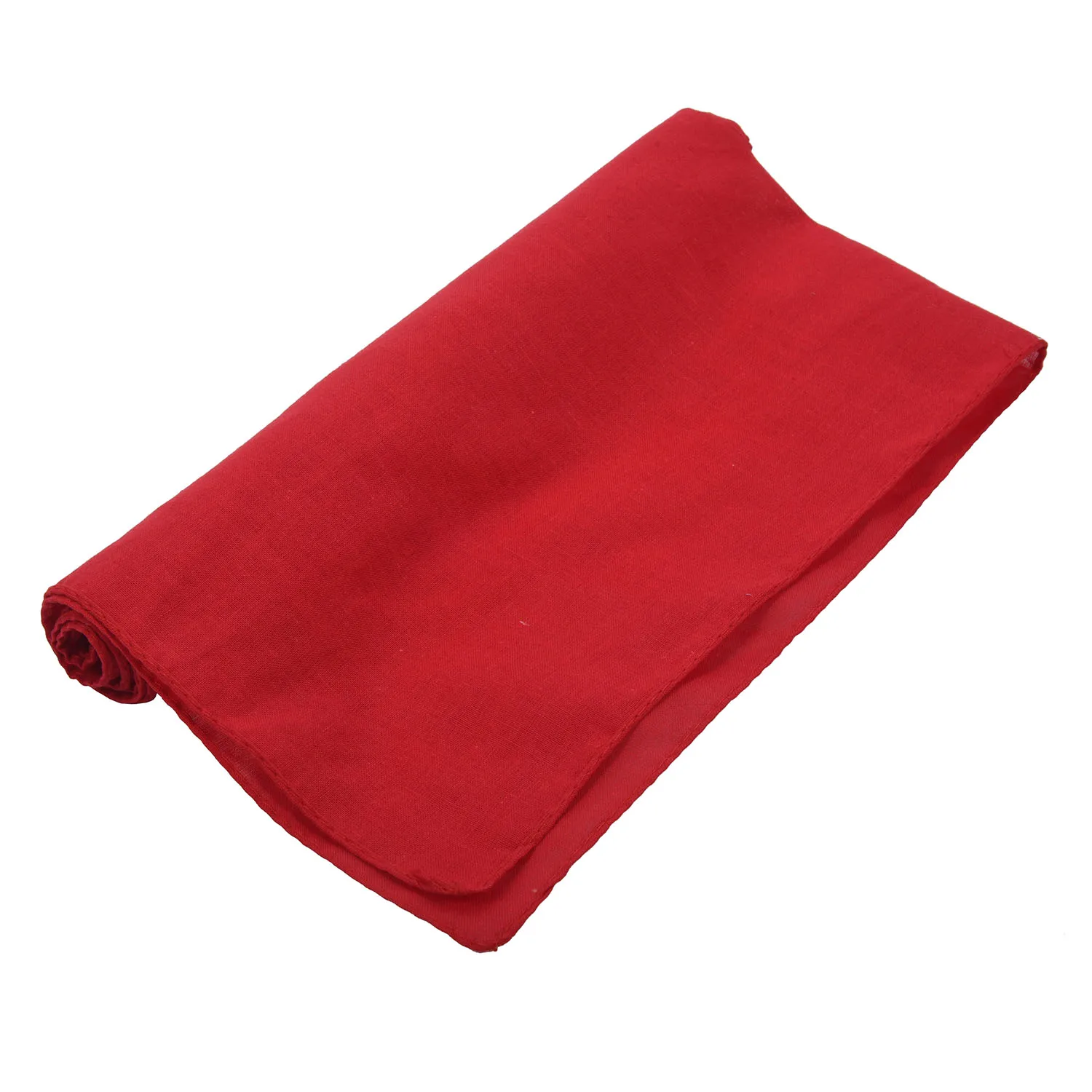 Bandana lisa de lujo, pañuelo 100% algodón para la cabeza, cuello y muñeca, 12 colores, Color Rojo