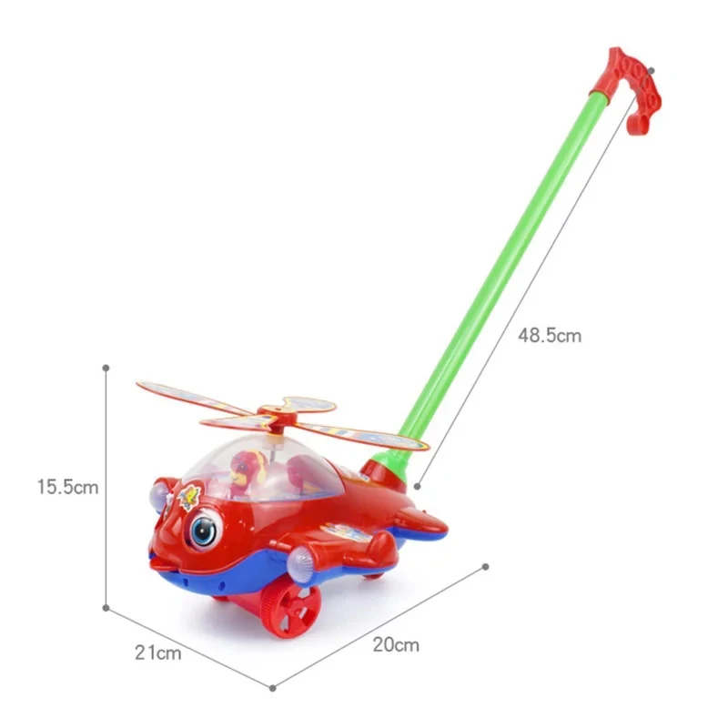 Baby Walker ของเล่น Hand Push เด็กวัยหัดเดินของเล่นเครื่องบินของเล่นรถ Push Along เดินของเล่นสําหรับเด็กเด็กชายหญิงกลางแจ้ง