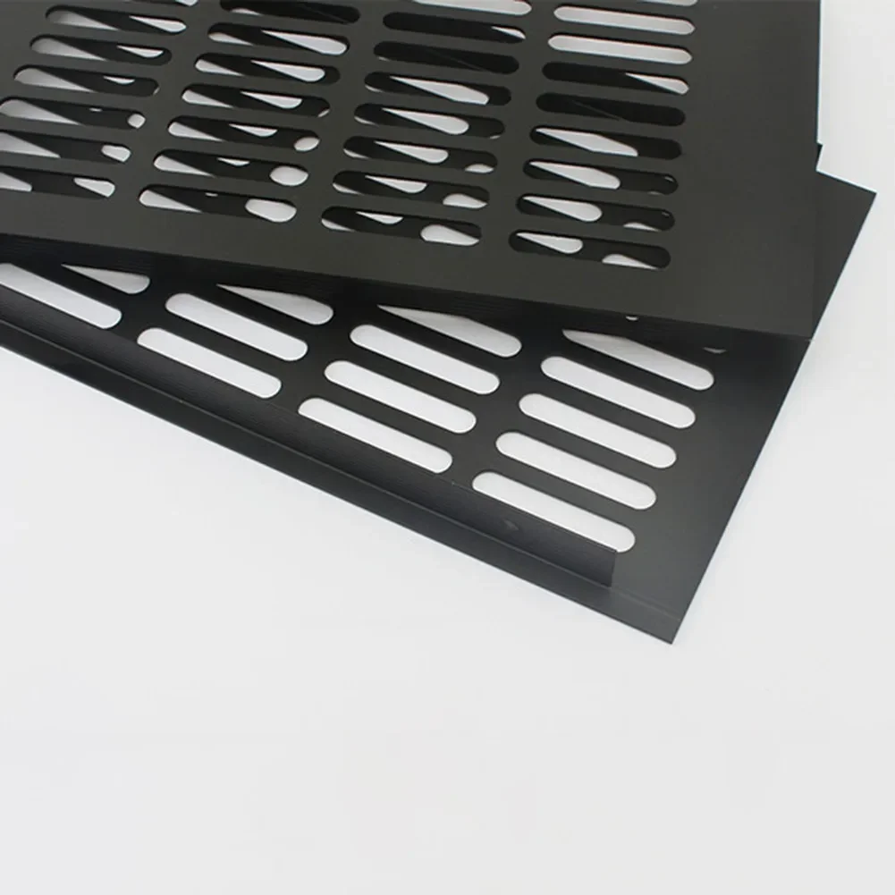 1 Stück Aluminiumlegierung, schwarze Lüftungsgitterabdeckung für Schrank, Kleiderschrank, Schrank, Heimwerker-Zubehör