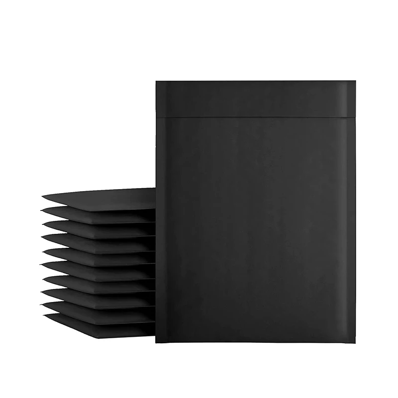 18 × 23 センチメートルクラフト紙配送封筒黒/赤バブルバッグ小さなギフト包装袋耐衝撃パッド入り封筒ジュエリーポーチ