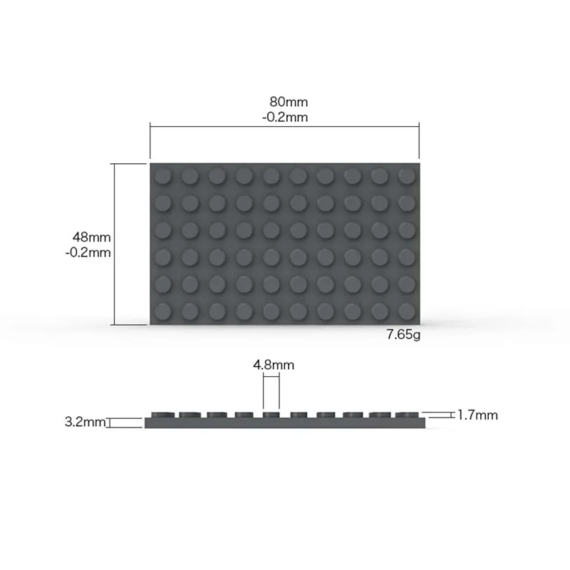 10 Chiếc DIY Khối Xây Dựng Mỏng Hình Viên Gạch 6X10 Chấm Bi 12 Màu Giáo Dục Sáng Tạo Kích Thước Tương Thích Với 3033 đồ Chơi Dành Cho Trẻ Em