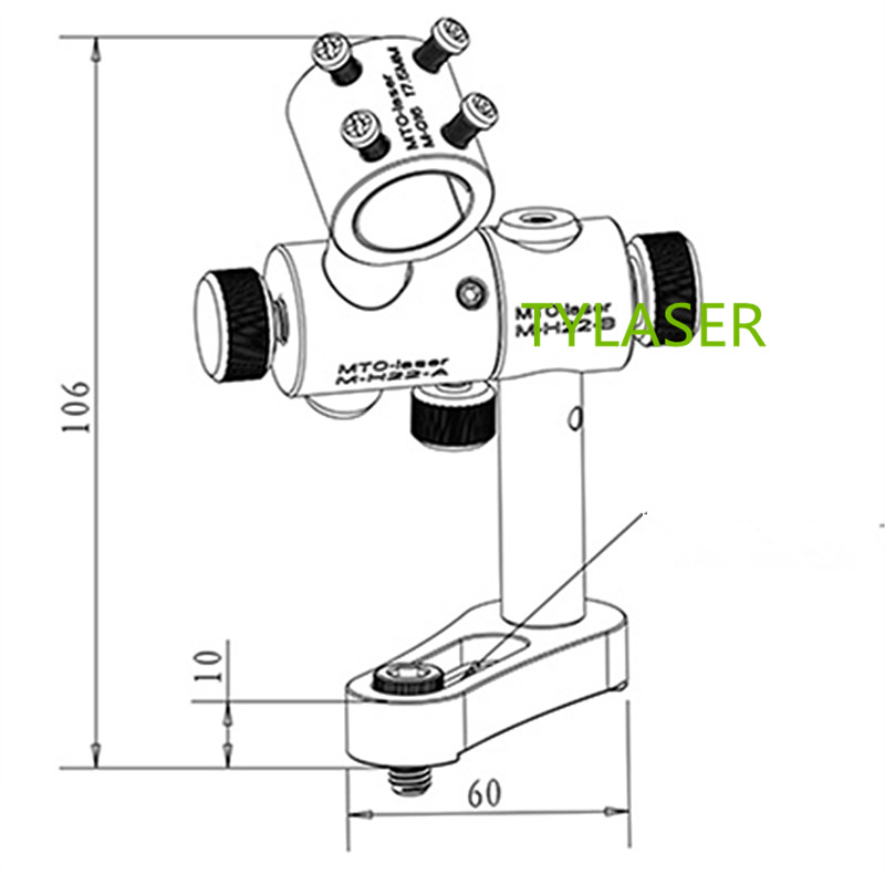3-axis Laser Aligner Clamp Adjustable High and Low Optical Bracket 360 Degrees for Laser-pointer Module Holder Mount Clamp