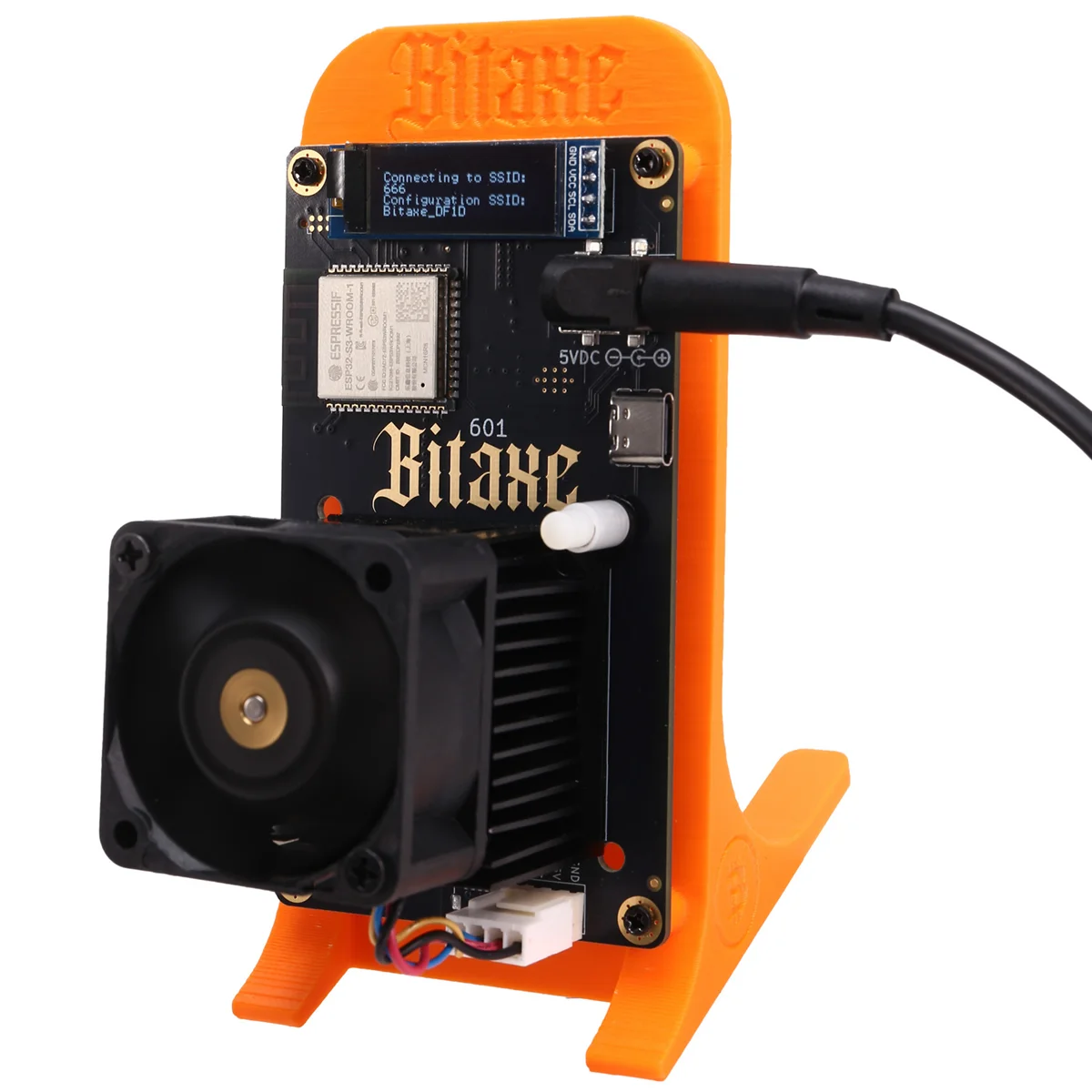 BABQ Bitaxe Gamma 601 Solo Miner 1.2TH/S BM1370 Asic Chip 18W de Antminer S21 Pro Bitcoin BTC Miner con soporte enchufe de la UE