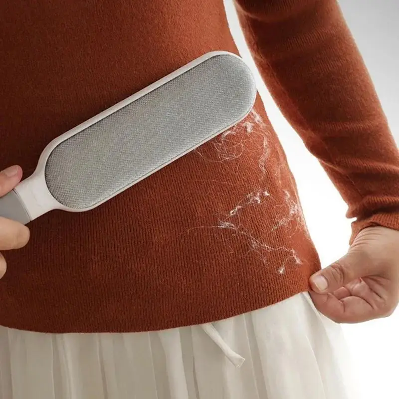 Escova reutilizável para remoção de poeira, removedor de pêlos de animais de estimação de dupla face, escova adesiva eletrostática manual, material de polipropileno durável