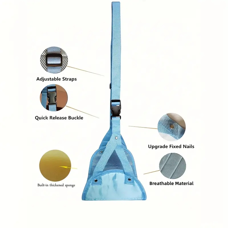 Vliegtuigvoetsteun met verstelbare riem en snelsluiting, Dacron draagbare lichtgewicht hangmatbeensteun, reisaccessoire