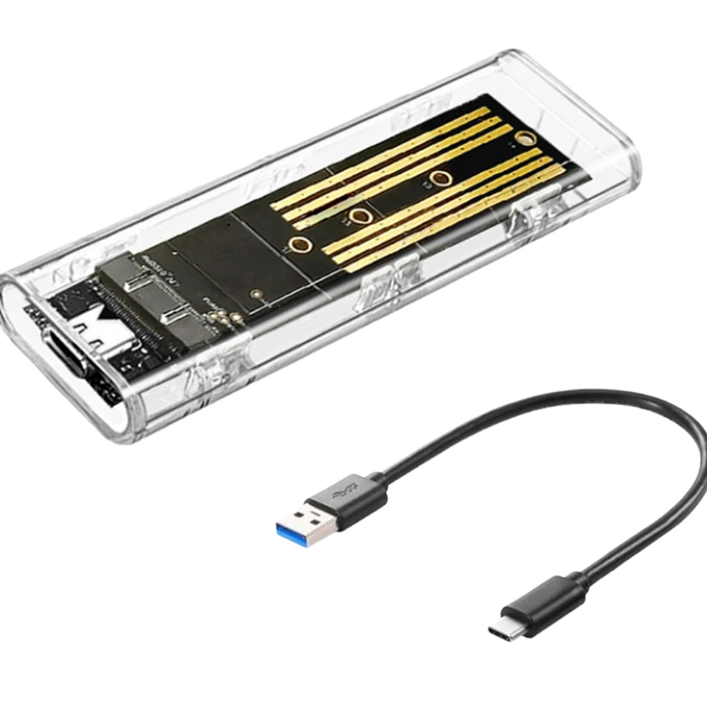 Прозрачный внешний жесткий диск M.2 NGFF SATA, USB 3,1 Type C, 10 Гбит/с