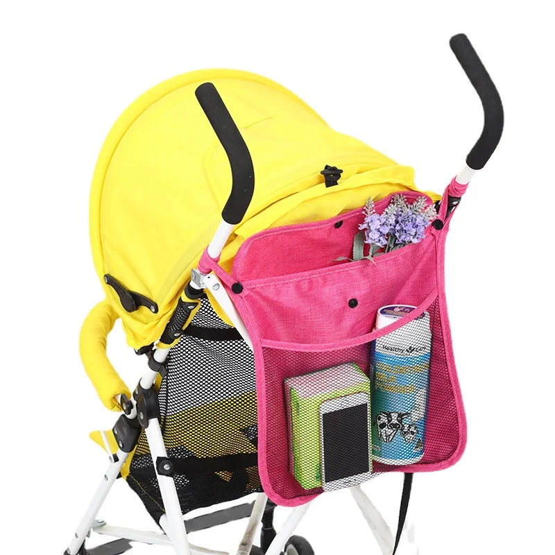 Baby Stroller Bag Mesh Hanging Storage Bag Baby Trolley Organizer Diaper Storage Seat Pocket Carriage Bag Stroller Accessories