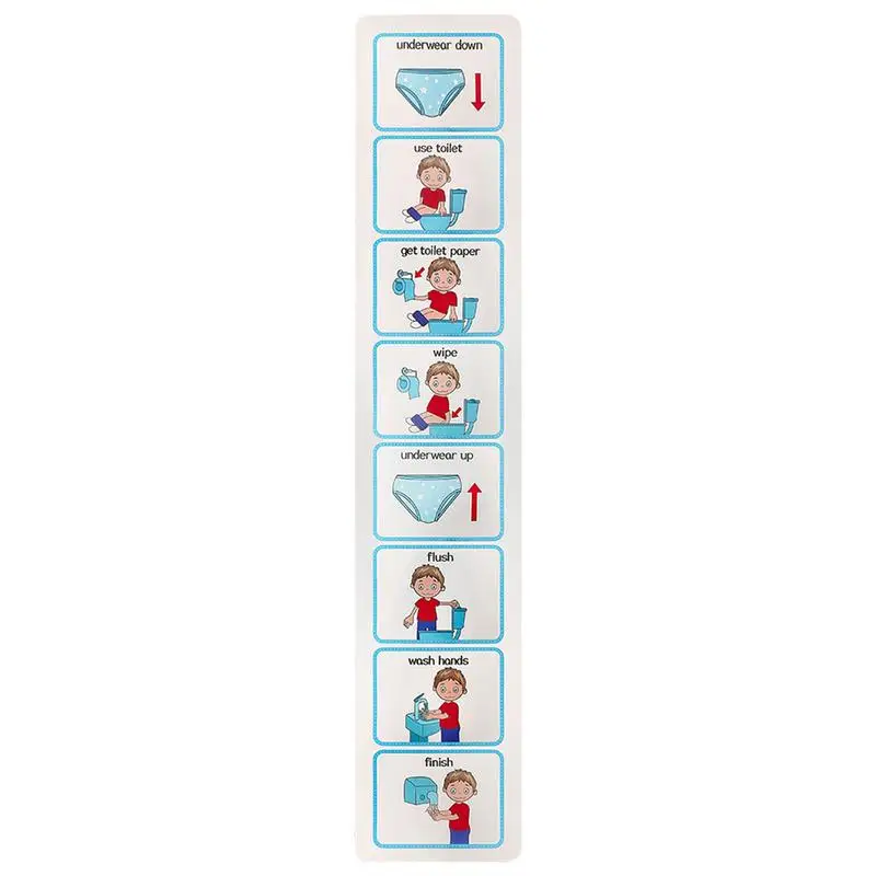 Potty Training Visual Schedule Toilet Chart Schedule Sticker Cards For Visual Aid Special Ed Speech Delay bambini Non orali