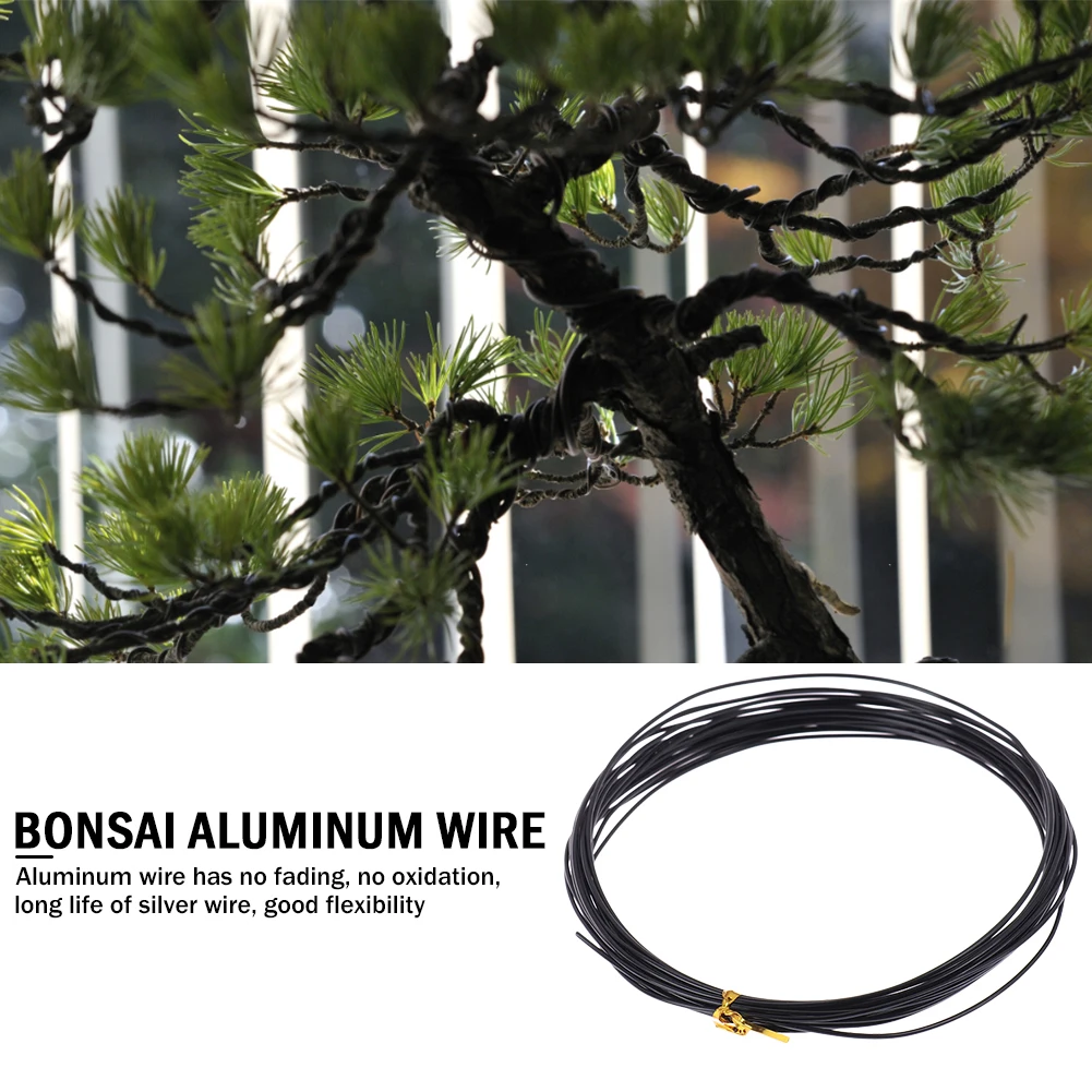 5M บอนไซลวด Anodized อลูมิเนียม Bonsai การฝึกอบรมลวด1.0มม.,1.5มม.,2.0มม.,2.5มม.,3มม.บอนไซลวดผูกสำหรับพืชรูปร่าง