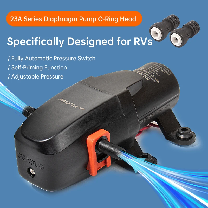 12-V-DC-Membranpumpe für Wohnmobile, Marine- und Autobatterieanwendungen, selbstansaugende automatische Wasserpumpe