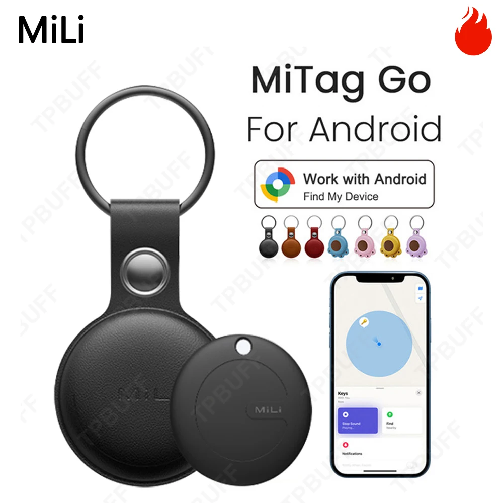 MiLi MiTag Go traqueur Bluetooth pour Android dispositif Anti-perte détecteur d'articles localisateur Intelligent fonctionne avec Google Find Hub GPS Intelligent