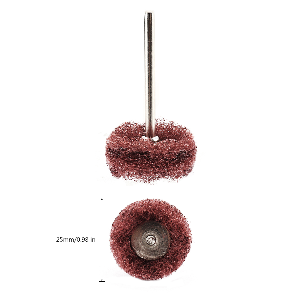 40pcs Mini Drill Abrasive Brush Nylon Buffing Polishing Wheel Sanding Head 3mm Shank 180-400Grit Buffs Rotating Tool Accessories