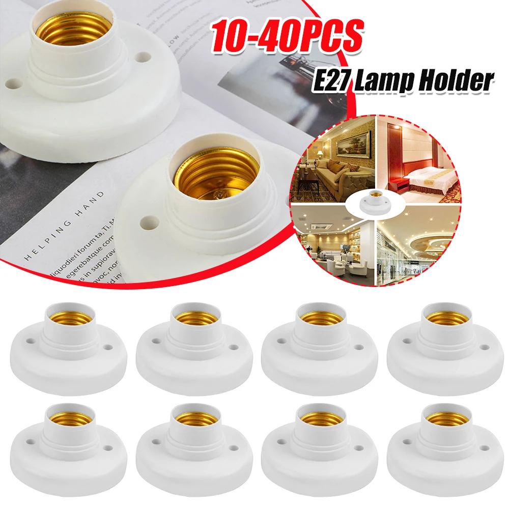 10-40PCS E27 Smart LED Lichtschakelaar Lichthouder Gang Lampvoet Verlichting Thuis Gang Trap Ronde Gloeilamp socket