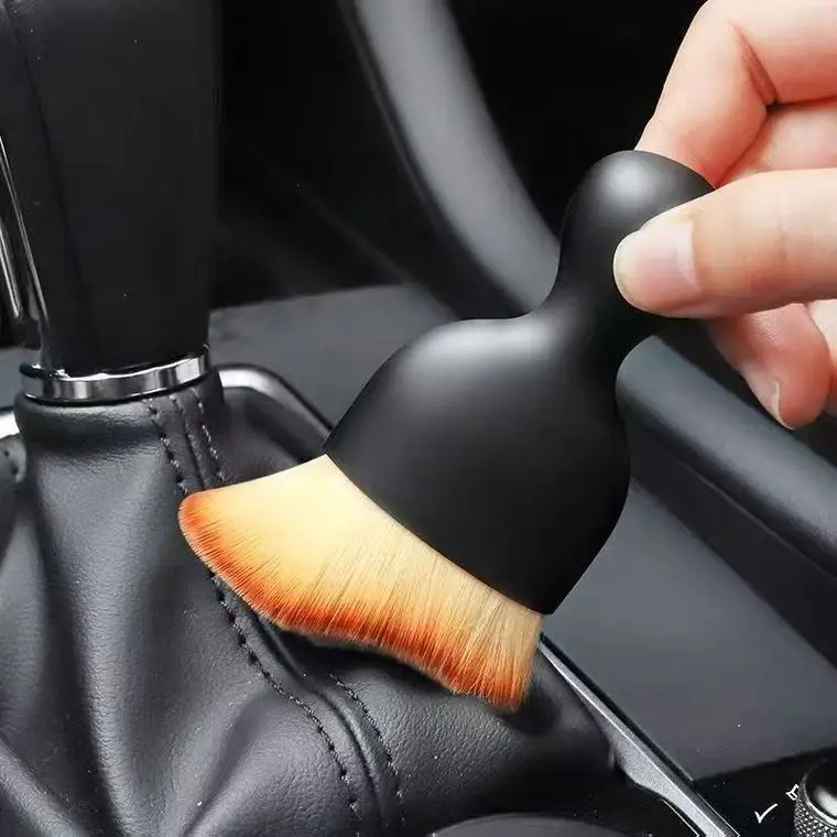 Cepillo suave para barrer el polvo Interior del coche, herramienta de lavado del coche, espacio del teclado, cepillo para polvo del coche, cepillo de limpieza de tendencia, 2 uds.