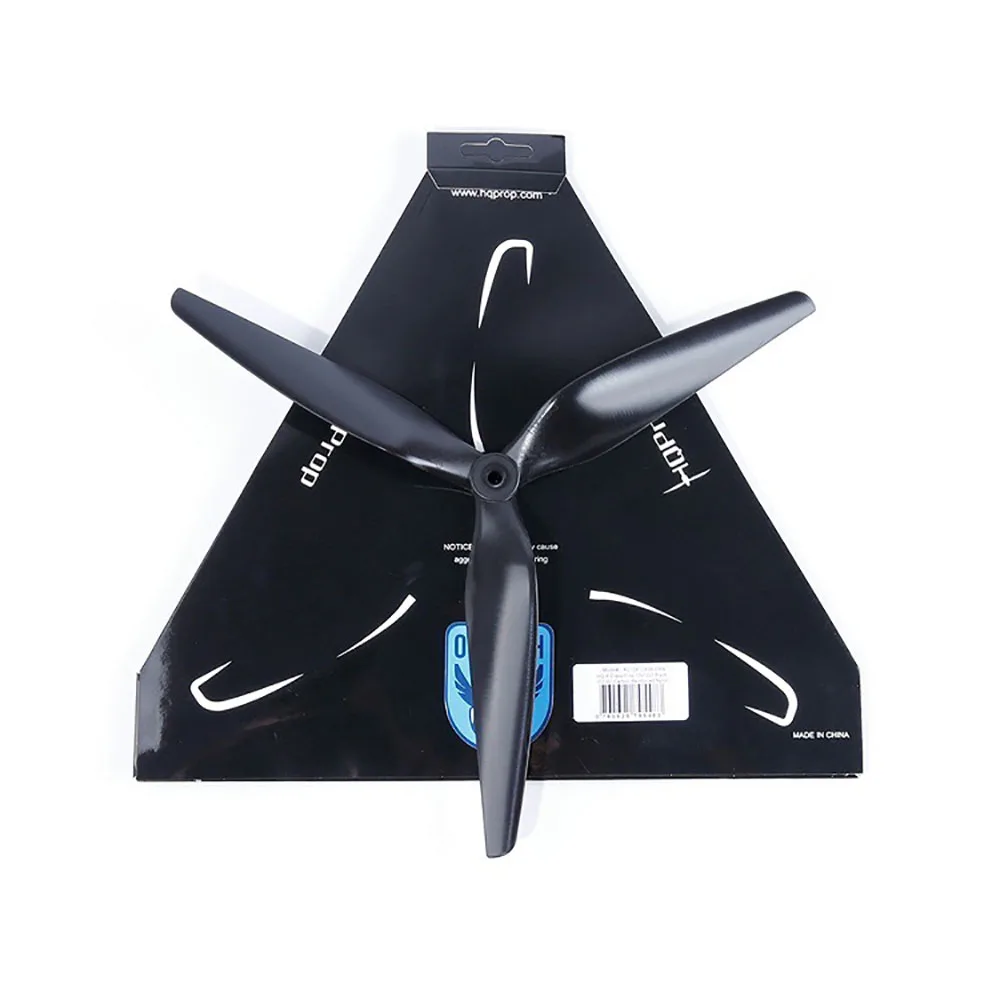 Hqprop HQ macroquad 10X5X3 9X5X3 10นิ้ว9นิ้วใบพัดไนลอนเสริมคาร์บอนสีดำ3ใบพัดสำหรับ RC fdrones