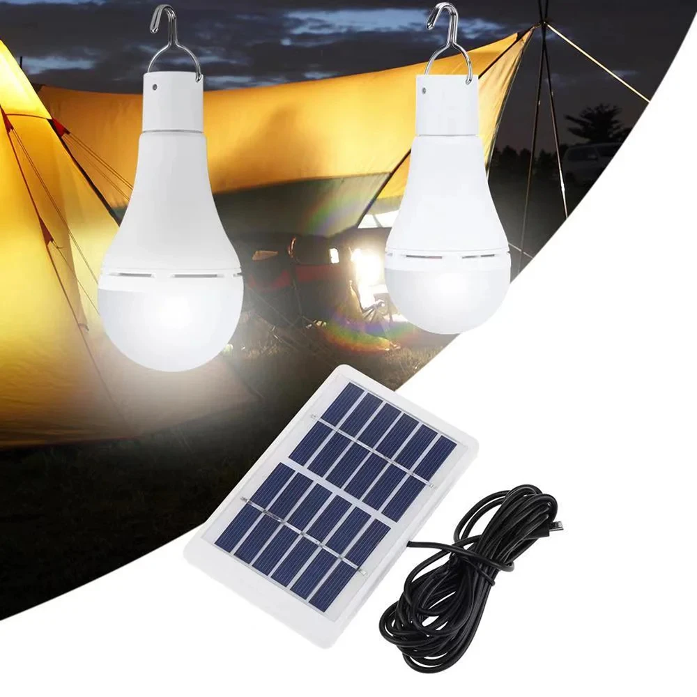 LED-Solarlampe, wasserdicht, für den Außenbereich, 5 V, USB-aufgeladen, zum Aufhängen, Notfall-Sonnenlicht, angetriebene Lampe, tragbar, leistungsstark, für den Innenbereich