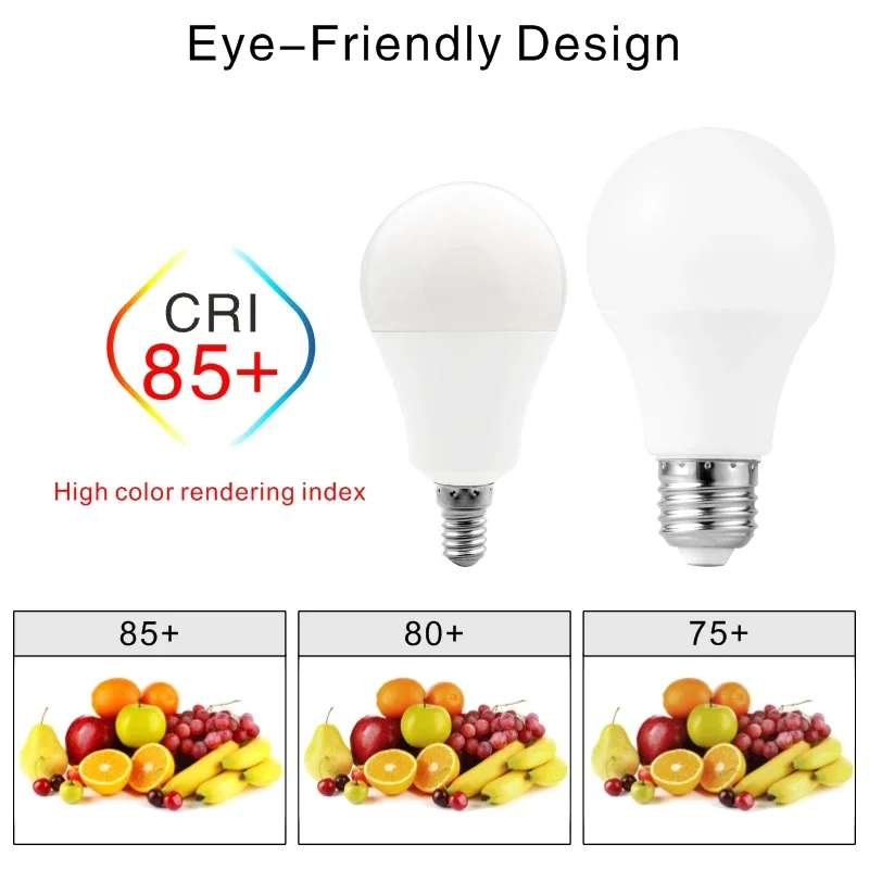 10개/묶음 E27 E14 LED 전구 20W 18W 15W 12W 9W 6W 3W 램프 LED AC 220V 봄빌라 스포트라이트 조명 차가운/따뜻한 백색 램프