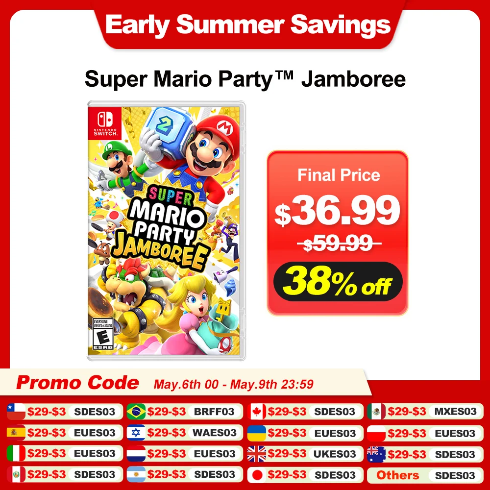 Super mario festa jamboree nintendo switch jogo 100% novo cartão de jogo físico festa gênero jogo de tabuleiro para nintendo switch oled