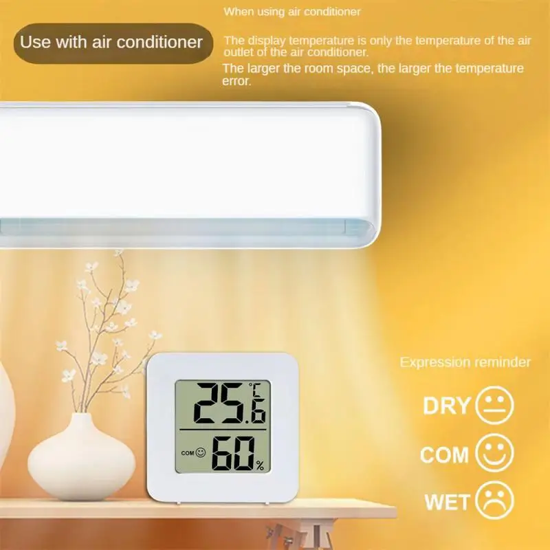 Mini termómetro interior LCD Digital temperatura ambiente higrómetro Sensor precisión estación meteorológica electrónica para el hogar