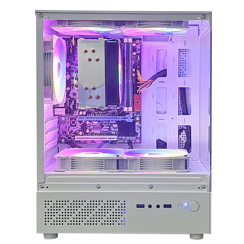 Aotesier Gaming PC With AMD A8-7680 Processor/16 GB RAM/512G SSD/Windows 11 Home with AMD Radeon R7 Graphics white pc gamer