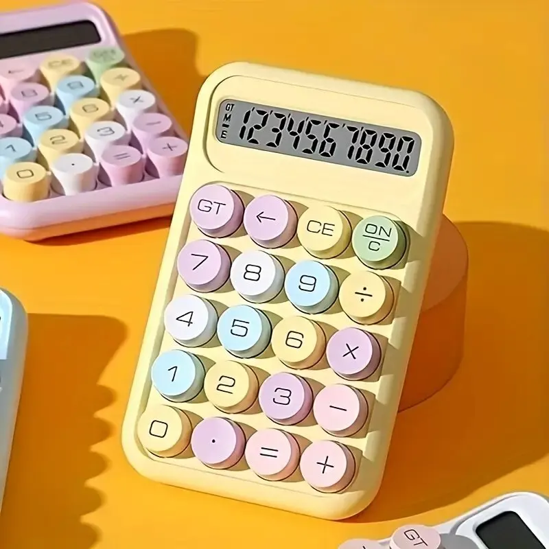1 calcolatrice con suono clic a pulsante grande, calcolatrice da tavolo con pulsanti numerici, calcolatrice per uso ufficio o scolastico