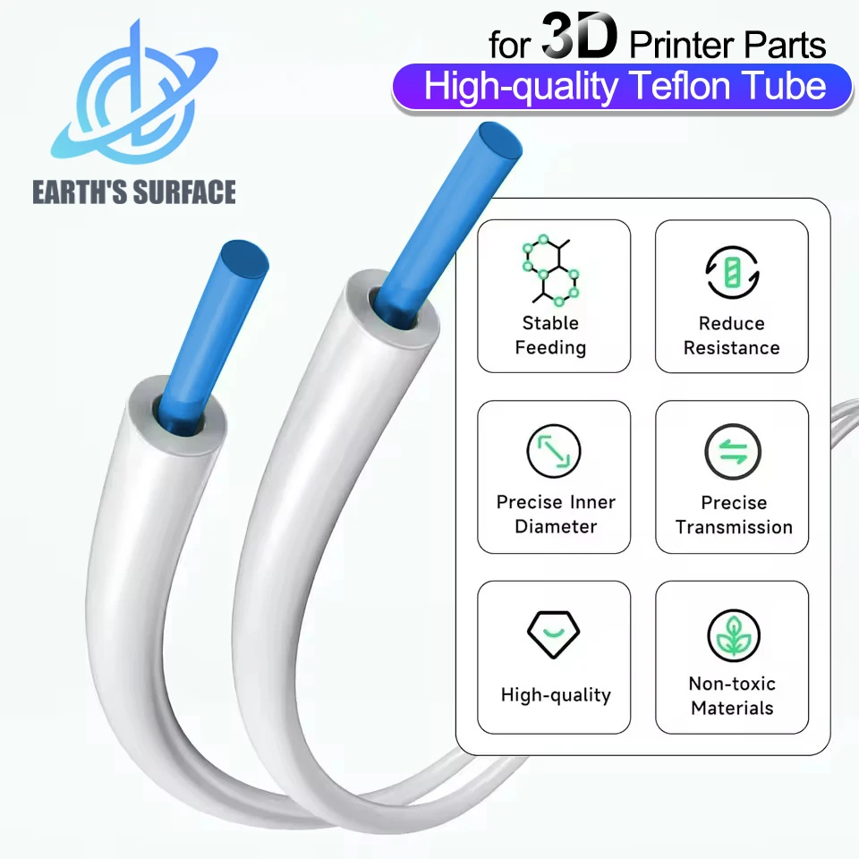 Peças de impressora 3d para creality k1c ender 3 v3 extrusora bowden tubo ptfe para j-head hotend 1.75mm filamento id 2mm od 4m ptfe id 25